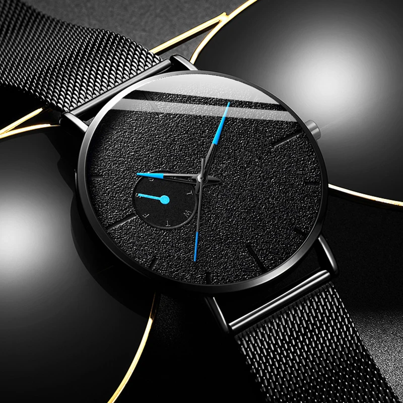 Fashion Mens Minimalist Watches Ultra Thin Men Business Black Stainless Steel Mesh Belt Quartz Wrist Watch relogio masculino
Fashion Mens Minimalist Watches Ultra Thin Men Business Black Stainless Steel Mesh Belt Quartz Wrist Watch relogio masculino