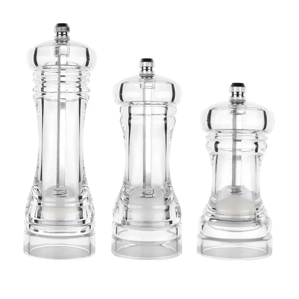 Transparent Acrylic Stainless Steel Grinder Manual Salt Pepper Mills Multi-functional Powder Grinder Kitchen Tool
Transparent Acrylic Stainless Steel Grinder Manual Salt Pepper Mills Multi-functional Powder Grinder Kitchen Tool