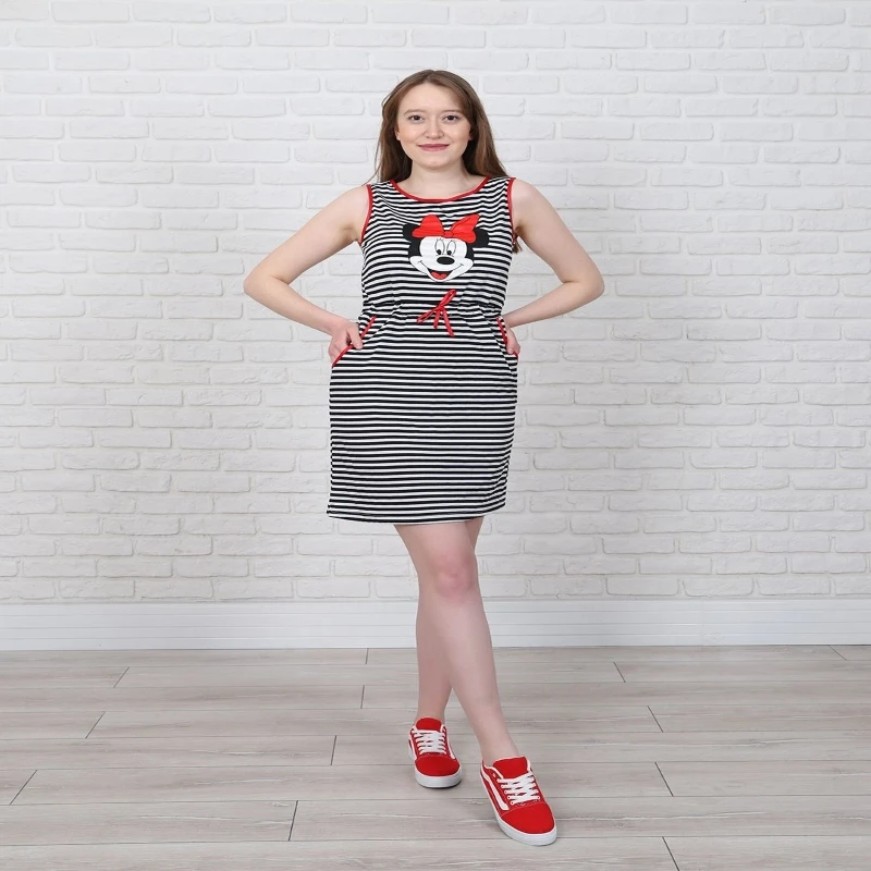 Autumn Winter Robes Women Sleep Cotton Sleepwear Nightgown 3/4 Sleeve O-Neck Striped Mickey Mouse Fashion Knee Length Lady Home
Autumn Winter Robes Women Sleep Cotton Sleepwear Nightgown 3/4 Sleeve O-Neck Striped Mickey Mouse Fashion Knee Length Lady Home