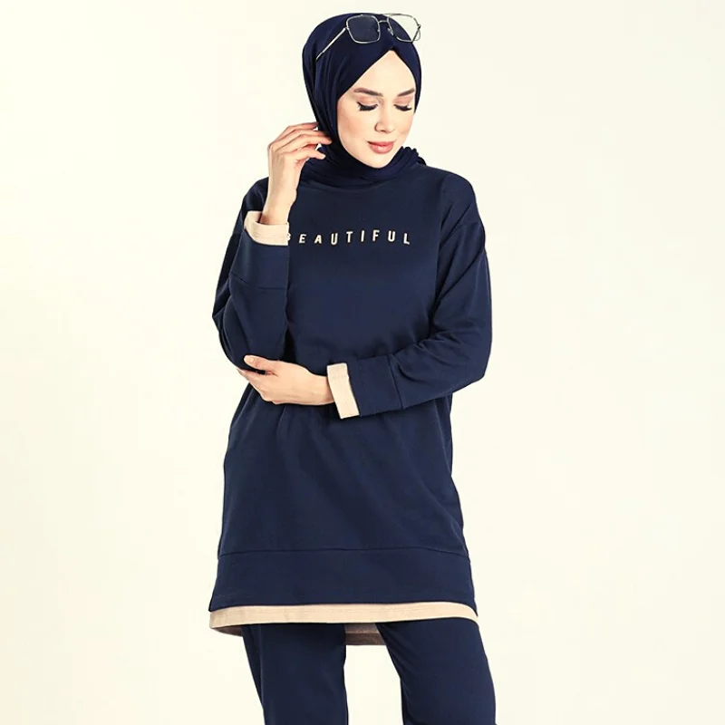 Two pcs Couple Tracksuit Sets Plain 2021 Abayas Hijab Dubai women muslim sets musulmane aid moubar
Two pcs Couple Tracksuit Sets Plain 2021 Abayas Hijab Dubai women muslim sets musulmane aid moubar