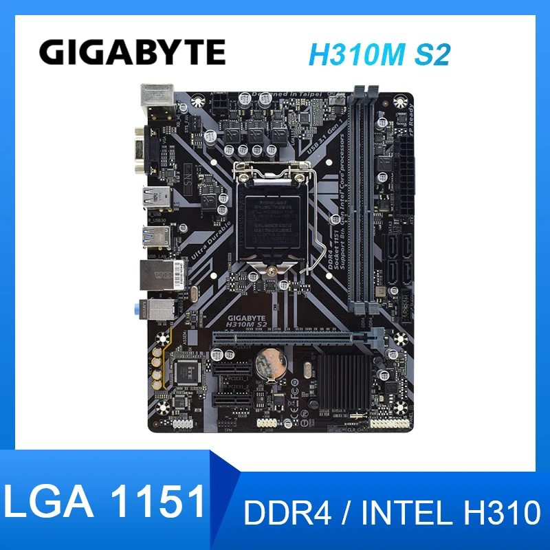 Материнская плата Gigabyte H310M S2 H310 1151 DDR4 USB3.1, двухканальная Micro-ATX для материнской платы 8 9 поколения
Материнская плата Gigabyte H310M S2 H310 1151 DDR4 USB3.1, двухканальная Micro-ATX для материнской платы 8 9 поколения