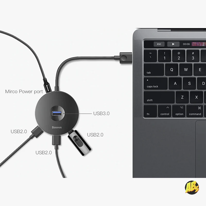 Baseus usb хаб на 4 порта USB 3 0 C HUB для MacBook Pro Surface расширитель портов Mac OS Windows сплиттер