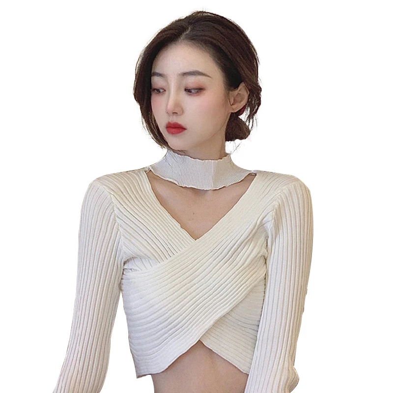 Crossover Sweater Knitted Pullover Jumper for Women Long Sleeve Hang Neck Slim Thin Fashion Spring Winter Casual Office Lady
Crossover Sweater Knitted Pullover Jumper for Women Long Sleeve Hang Neck Slim Thin Fashion Spring Winter Casual Office Lady