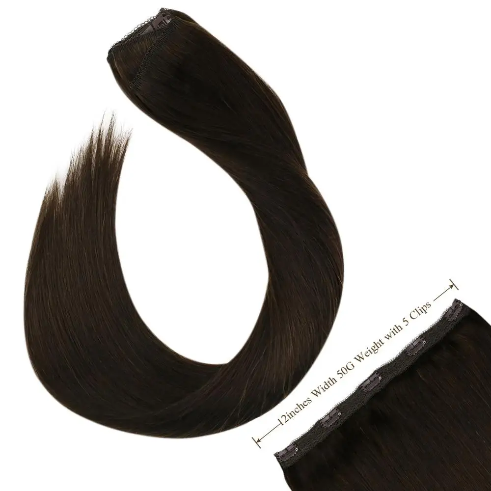 

Пряди для наращивания волос Ugeat, накладные человеческие волосы 14-24 дюйма, машинная Пряжка для наращивания волос, один кусок, коричневого цве...