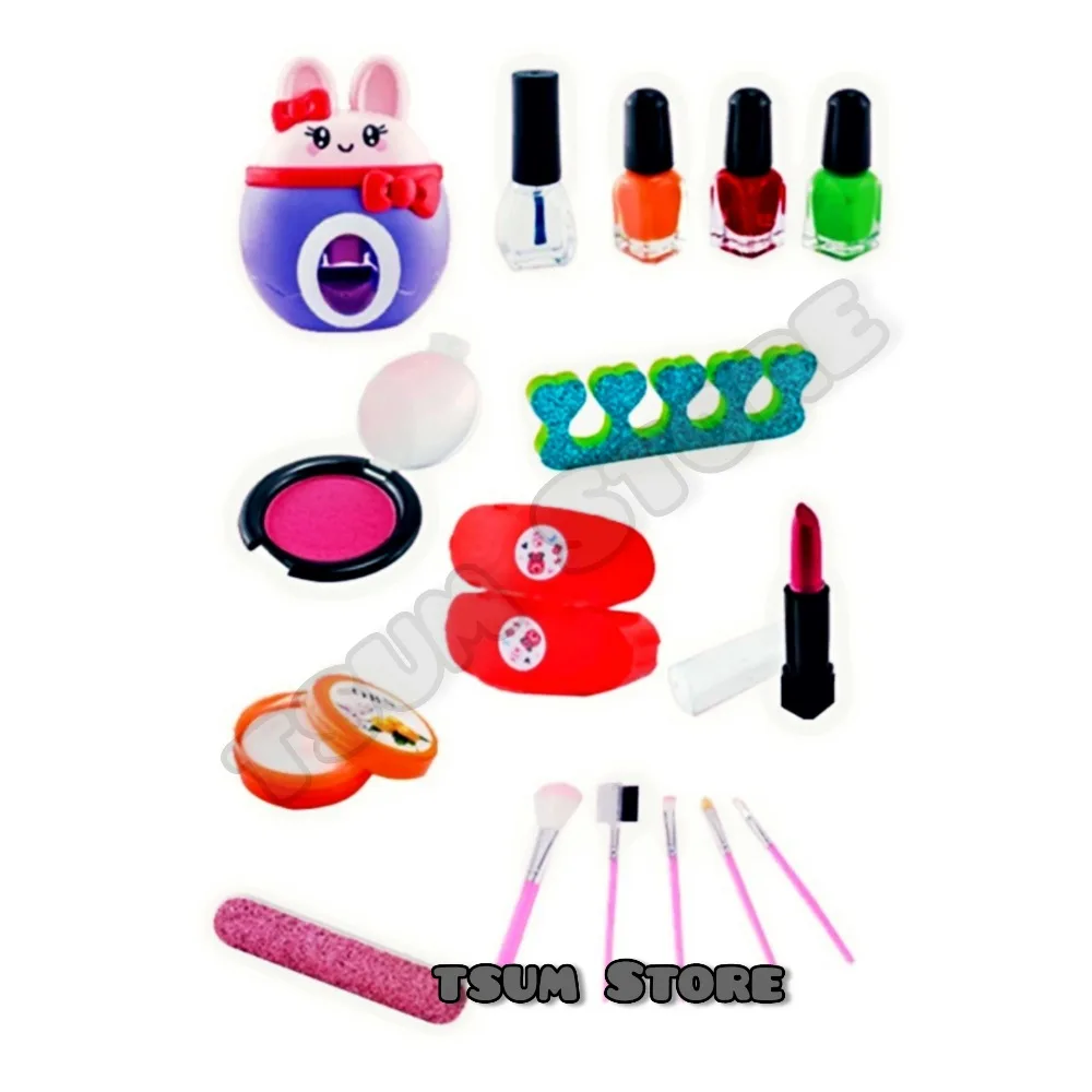22Pcs/set Makeup Toys Kids Nail Art Kit Cute Pretend Play Set Stamper Perfect Gift For Girls Education | Игрушки и хобби