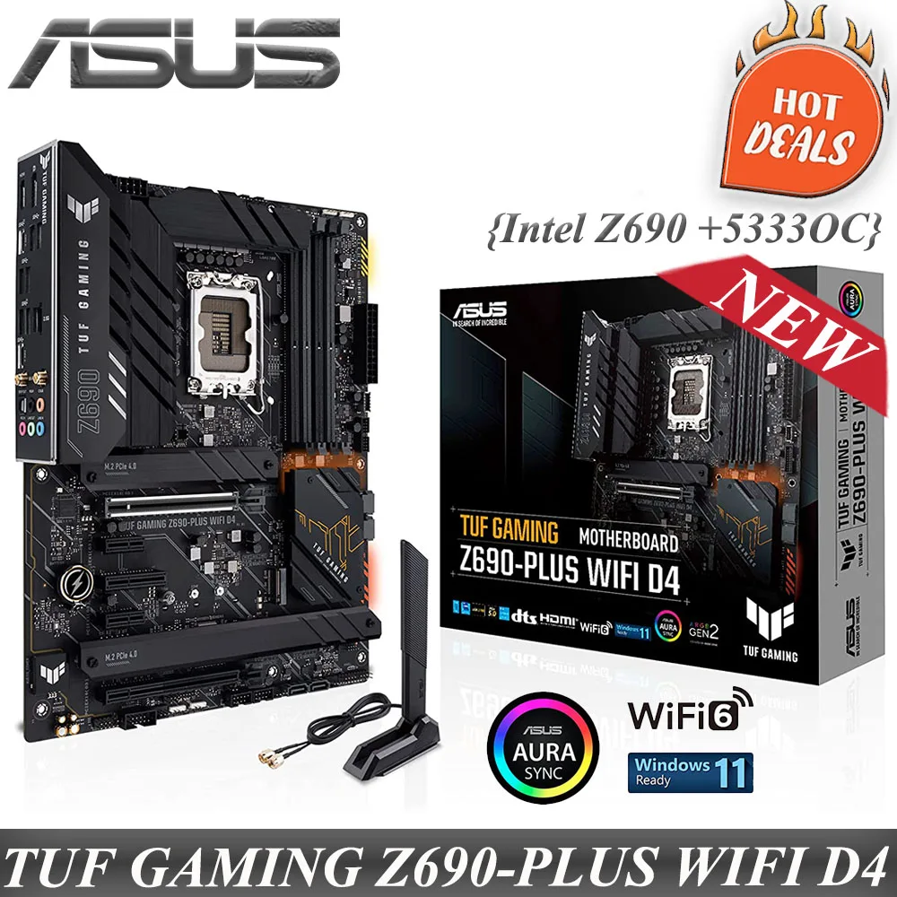 LGA 1700 Asus TUF GAMING Z690-PLUS WIFI D4 Motherboard DDR4 128GB PCIe5.0 15 DrMOS Intel Z690 Gaming Desktop Placa-Mãe 1700 New
LGA 1700 Asus TUF GAMING Z690-PLUS WIFI D4 Motherboard DDR4 128GB PCIe5.0 15 DrMOS Intel Z690 Gaming Desktop Placa-Mãe 1700 New