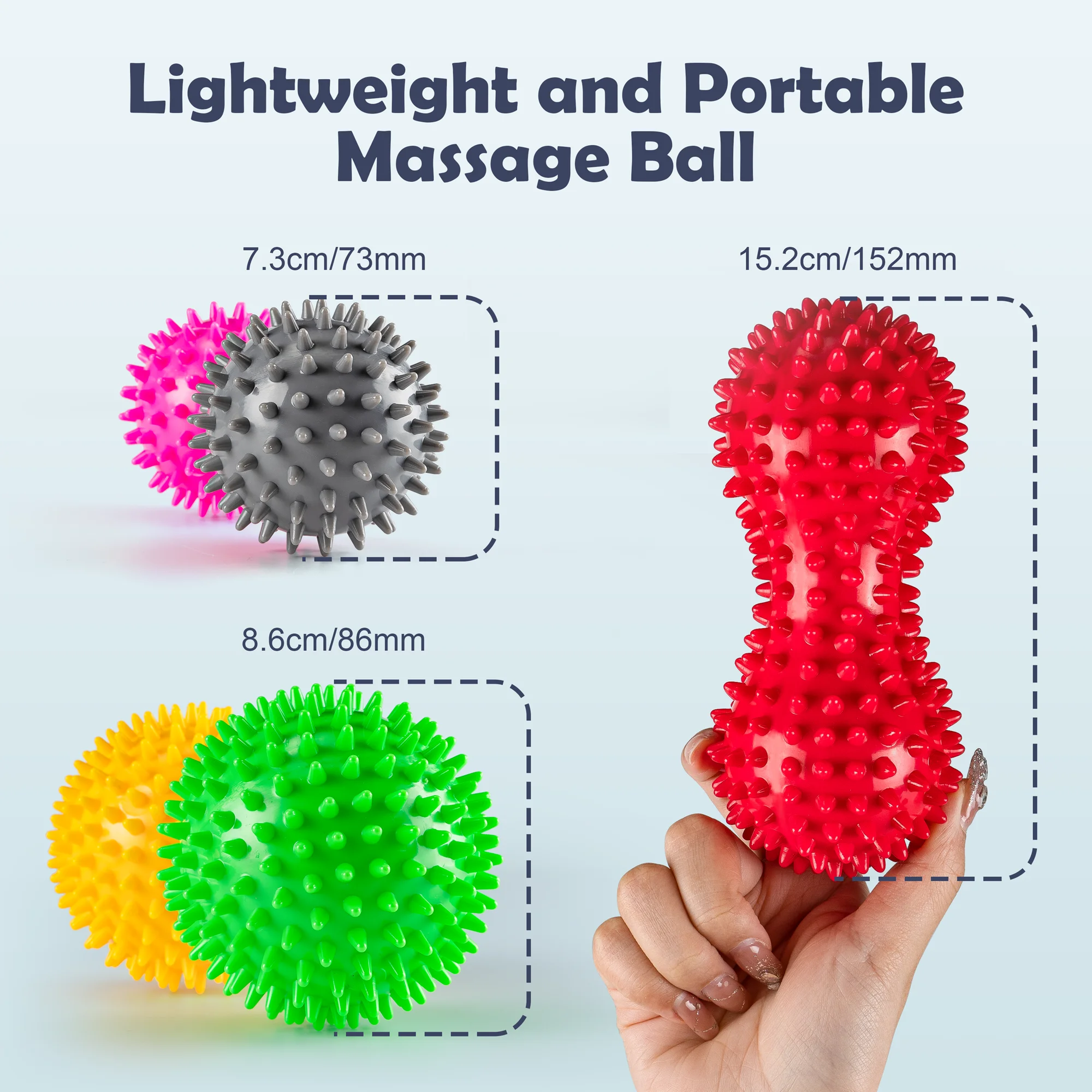5PCS Hedgehog Ball Massage Nubs,Ideal for Stress Reflexology,Trigger Point Massage and Acupressure for Back Legs Feet Hands Musc
5PCS Hedgehog Ball Massage Nubs,Ideal for Stress Reflexology,Trigger Point Massage and Acupressure for Back Legs Feet Hands Musc