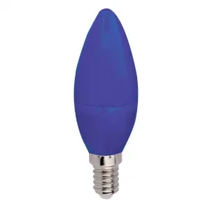 5 шт.Ecola candle LED color 6 0W 220V E14 Blue свеча Синяя матовая колба 103x37