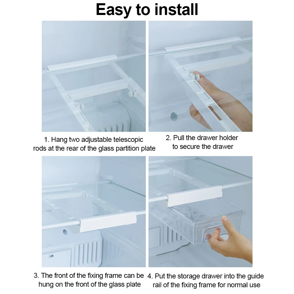 Refrigerator Eggs Organizer Transparent Kitchen Food Fruit Vegetables Meat Storage Box Drawer Type Fresh Keeping Box
Refrigerator Eggs Organizer Transparent Kitchen Food Fruit Vegetables Meat Storage Box Drawer Type Fresh Keeping Box