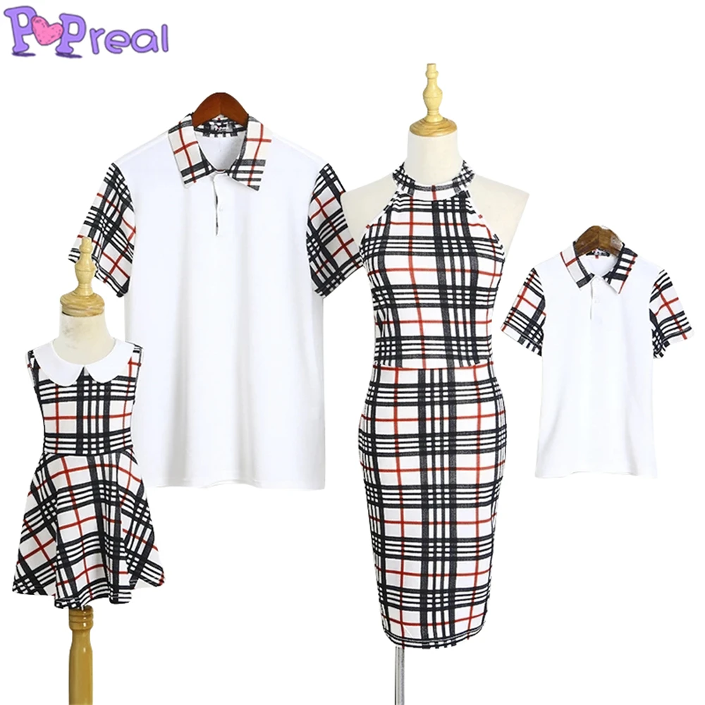 PopReal Summer Parent-Child Outfit Mother And Daughter Dress Plaid Print Father Son Shirt Family Clothing Sets Patchwork
PopReal Summer Parent-Child Outfit Mother And Daughter Dress Plaid Print Father Son Shirt Family Clothing Sets Patchwork