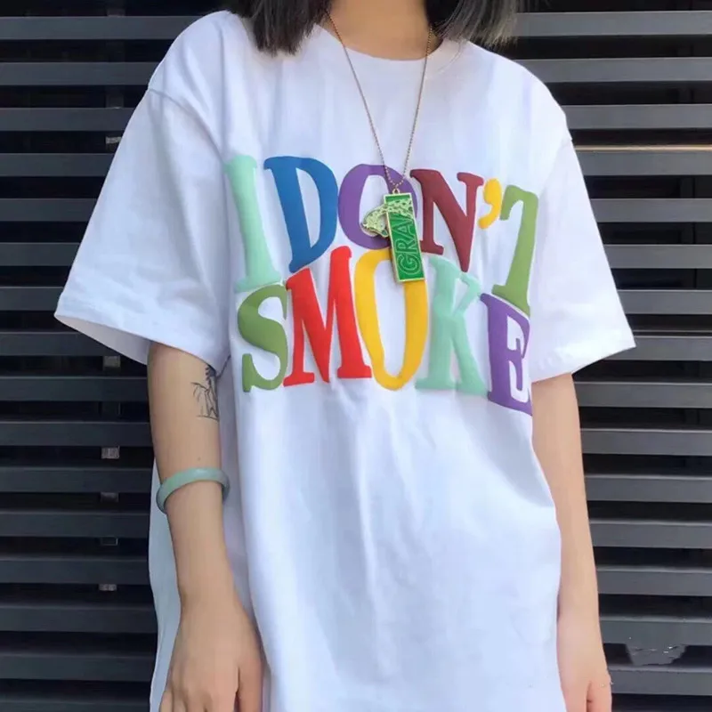13 Styles Colorful Loose T-shirts 2021 Clothes Letters Printer Cotton Tee For Women Man Short Sleeve Lovers Loose T-shirt Summer
13 Styles Colorful Loose T-shirts 2021 Clothes Letters Printer Cotton Tee For Women Man Short Sleeve Lovers Loose T-shirt Summer