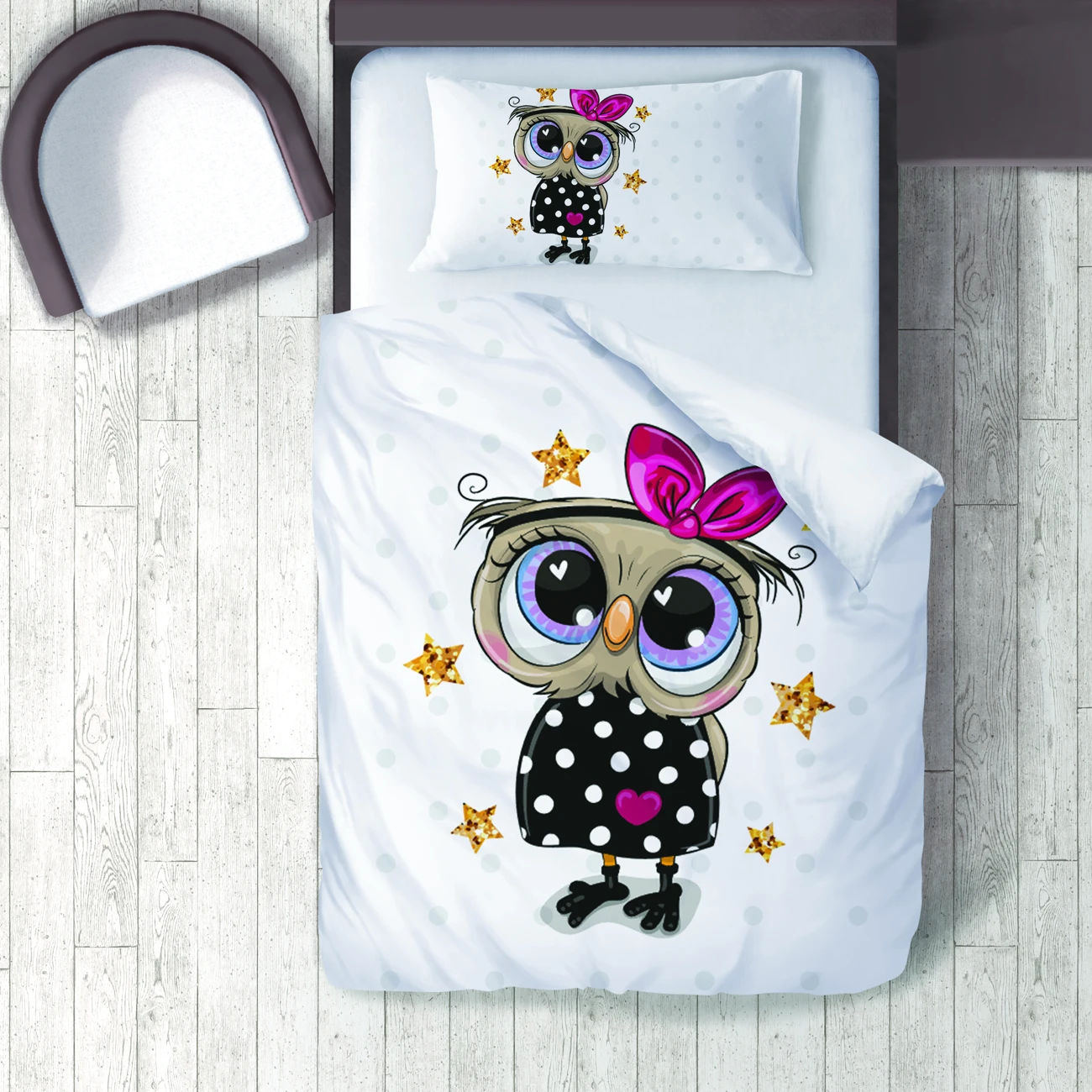Duvet Cover Set Bedding Set Pillow Case for Baby and Kids Room 3D Printed White Cute Owl Model 199
Duvet Cover Set Bedding Set Pillow Case for Baby and Kids Room 3D Printed White Cute Owl Model 199