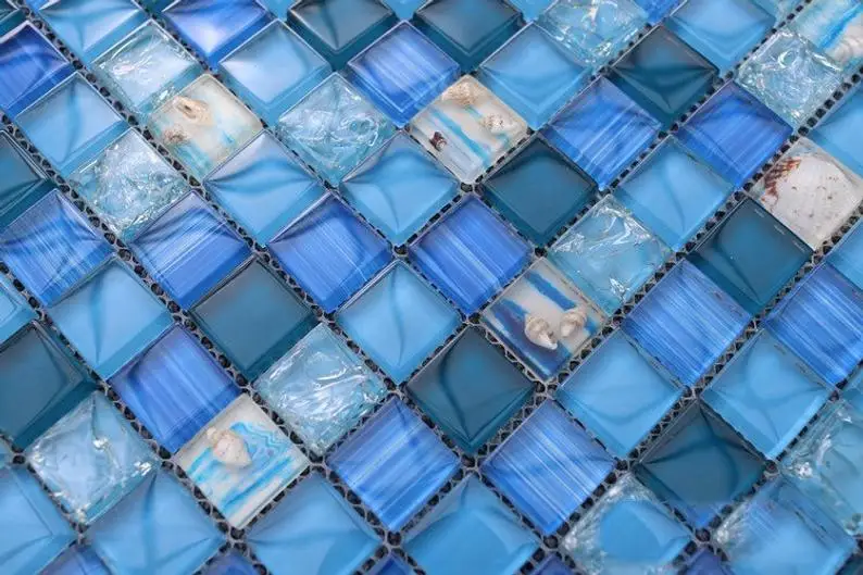 11 PCS Crystal Blue Glass Mosaic Backsplash Wall Tile JMFGT102 Mother Of Pearl Shell Bathroom Swimming Pool Tiles
11 PCS Crystal Blue Glass Mosaic Backsplash Wall Tile JMFGT102 Mother Of Pearl Shell Bathroom Swimming Pool Tiles