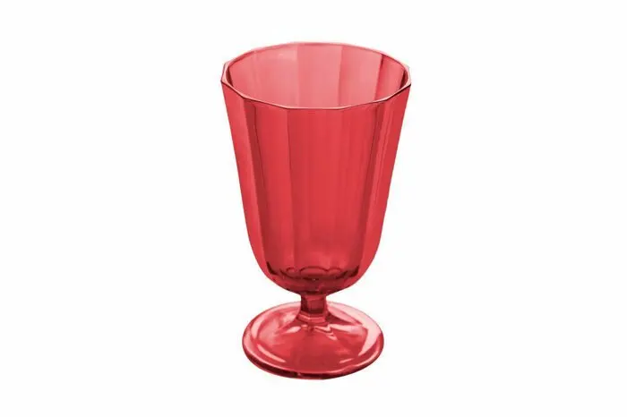 Porland Glass Leg Brown Wine Glass 190cc Claret Red