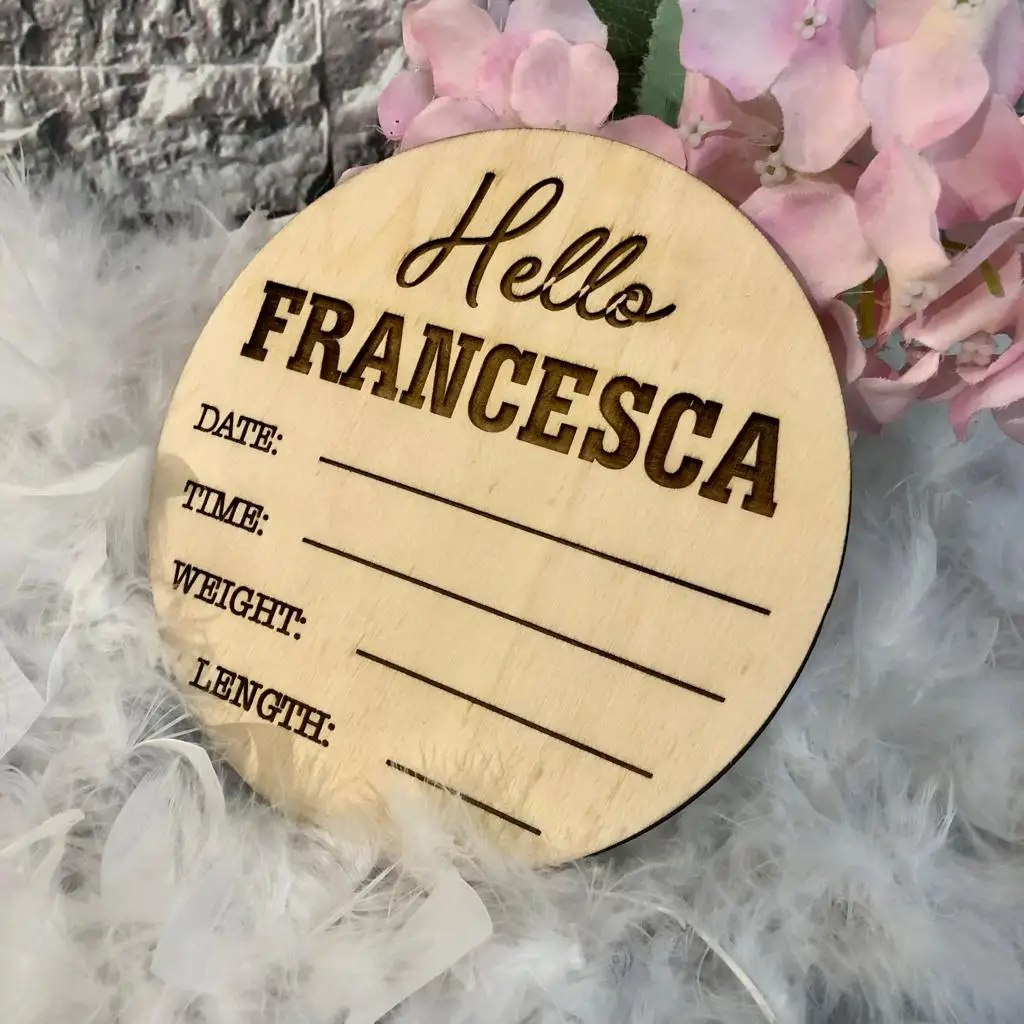 Custom Baby Name Birth Stats Sign Wooden Milestone Card Month Personalized Newborn Children Photography Props Toy Baby Photos
Custom Baby Name Birth Stats Sign Wooden Milestone Card Month Personalized Newborn Children Photography Props Toy Baby Photos
