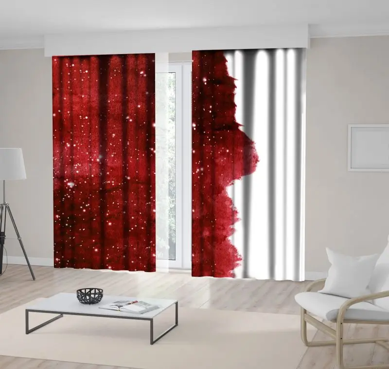 Curtain Night Sky with Glowing Stars Cosmic Theme Contemporary Decorative Watercolor Artwork Red White
Curtain Night Sky with Glowing Stars Cosmic Theme Contemporary Decorative Watercolor Artwork Red White