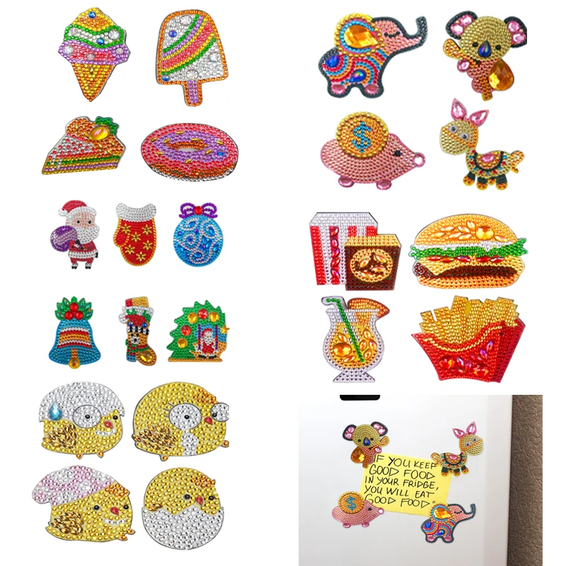 4/6Pcs Merry Xmas Fridge Magnet DIY Diamond Painting Full Drill Cute Santa Sticker For Home Decor Stickers Gifts Decorative
4/6Pcs Merry Xmas Fridge Magnet DIY Diamond Painting Full Drill Cute Santa Sticker For Home Decor Stickers Gifts Decorative