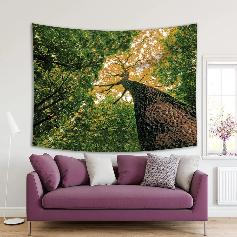 Tapestry Forest Tall Trees Foliage Against the Sky Summer Day Wild Nature Scenery Photo Printed Green Yellow Brown
Tapestry Forest Tall Trees Foliage Against the Sky Summer Day Wild Nature Scenery Photo Printed Green Yellow Brown