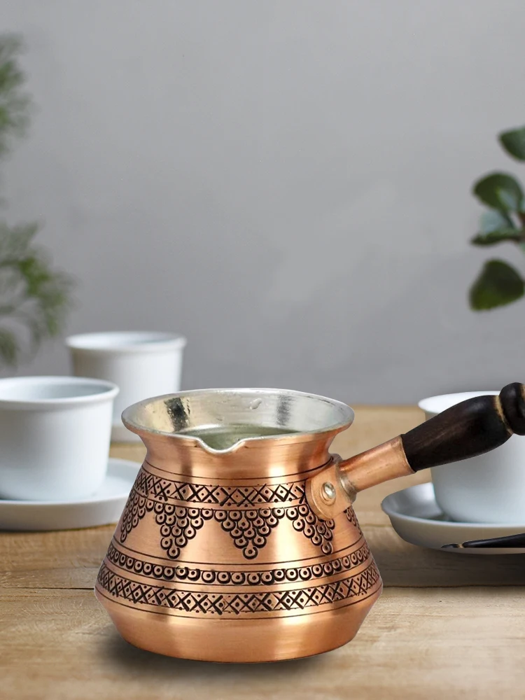 Morya Copper Turkish Coffee Pot Mocha Espresso Latte Ewer Vintage Jazzva Briki Coffee Pot Kettle Drink Tool Cafetiere Stovetop 200ml
Morya Copper Turkish Coffee Pot Mocha Espresso Latte Ewer Vintage Jazzva Briki Coffee Pot Kettle Drink Tool Cafetiere Stovetop 200ml