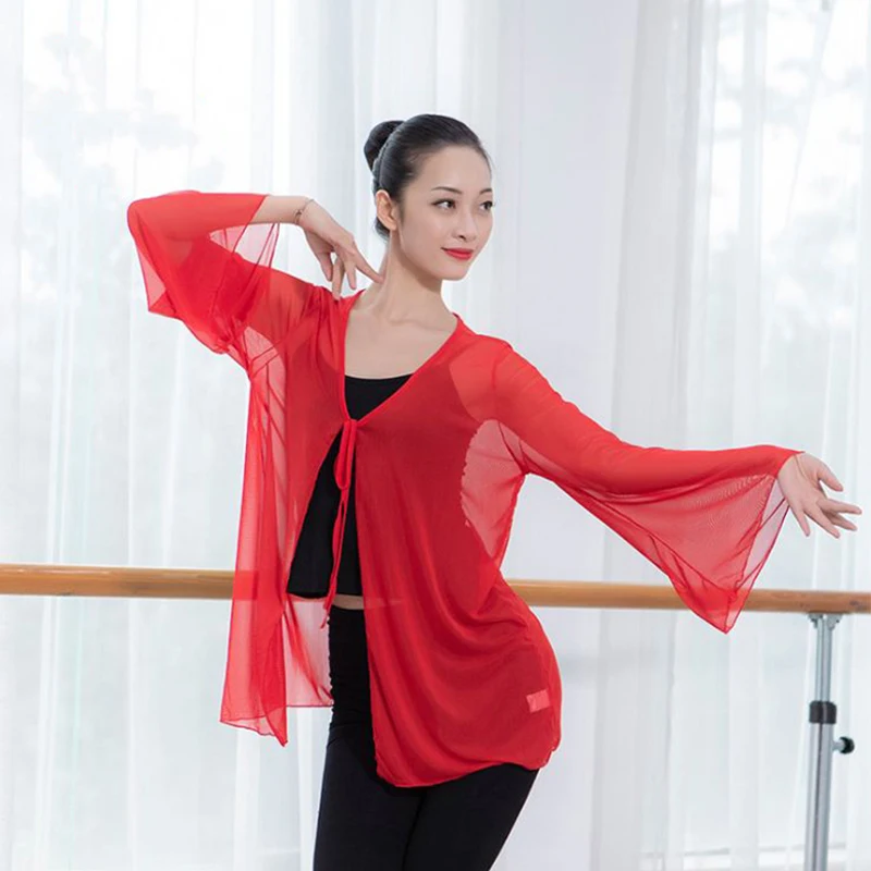 Women Chiffon Blouse Long Sleeve Transparent Top Dancer Practice Shirt Loose Design Red Cheap On Sale
Women Chiffon Blouse Long Sleeve Transparent Top Dancer Practice Shirt Loose Design Red Cheap On Sale