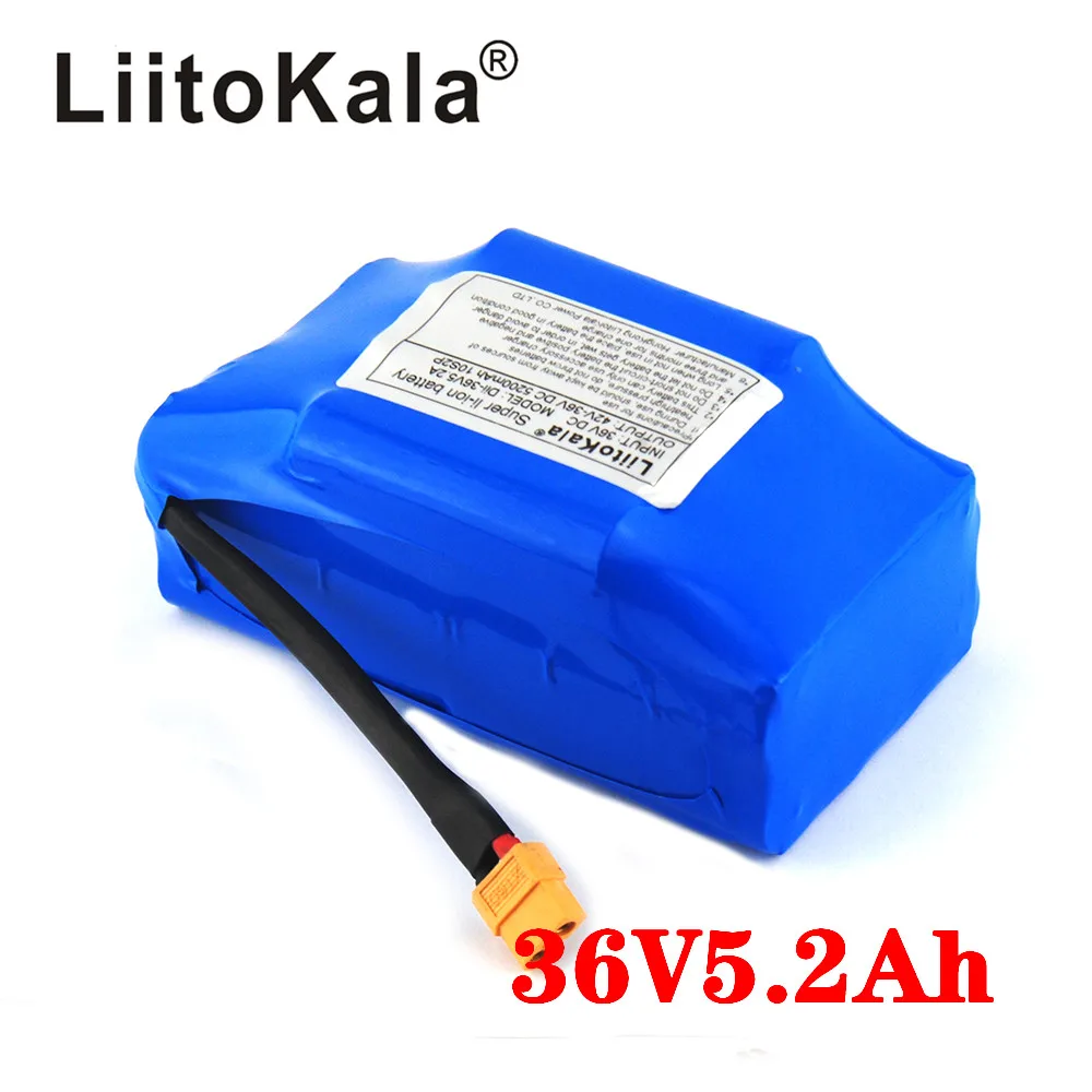 

LiitoKala 36V 4.4Ah 5.2Ah high drain 2 wheel electric scooter self balancing lithium battery pack for Self-balancing Fits 6.5" 7