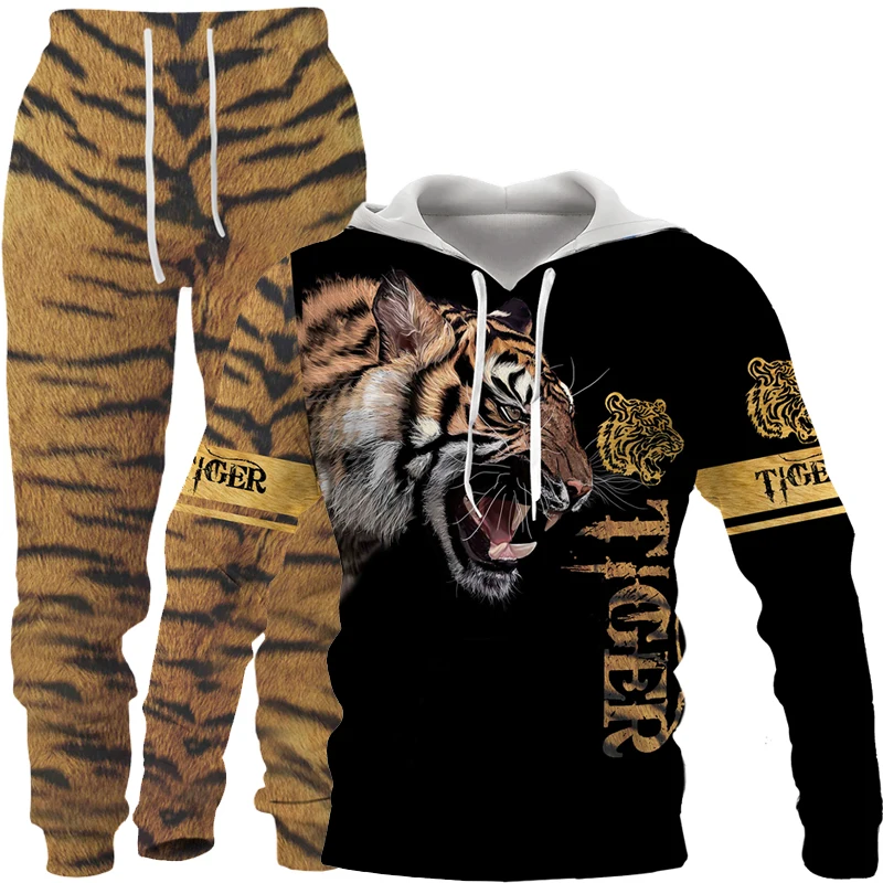 Cool The Tiger 3D Printed Hoodies/Pants/Suits Men's Fashion Lion Wolf Animal Pattern Hooded Sweatshirt Set Sportswear Tracksuits
Cool The Tiger 3D Printed Hoodies/Pants/Suits Men's Fashion Lion Wolf Animal Pattern Hooded Sweatshirt Set Sportswear Tracksuits