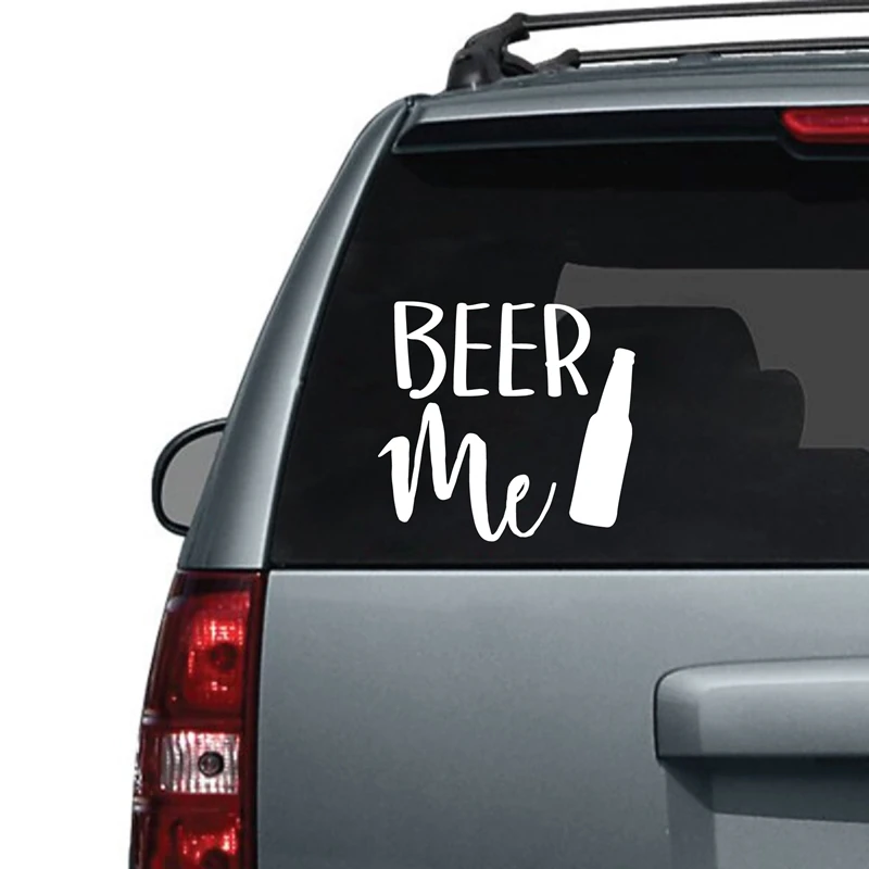 Виниловая наклейка Beer Me для декора холодильника забавная пивная цитата