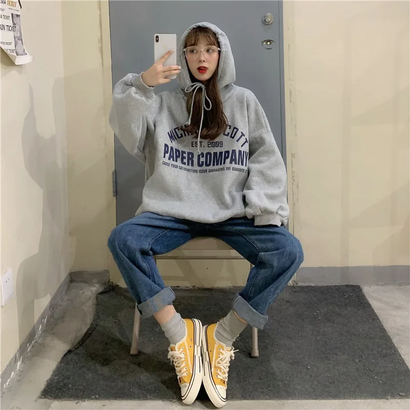 Letter Print Sweatshirt For Women Tops Pullover Loose Hoodies Harajuku Warm Coat Drawstring Pink Korean Style Sweatershirt
Letter Print Sweatshirt For Women Tops Pullover Loose Hoodies Harajuku Warm Coat Drawstring Pink Korean Style Sweatershirt