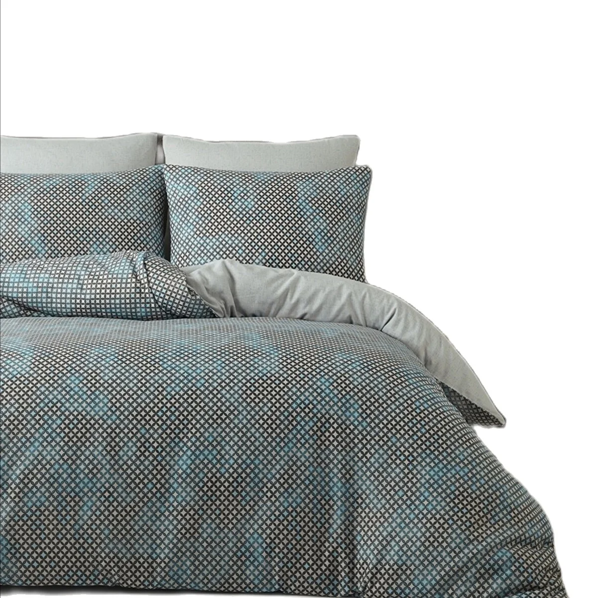 

Hologram Double Personality Duvet cover 4 Piece Winter Cotton-Polyester Turquoise Tubeless 200x220 Patterned New Quality Simple bed sheets