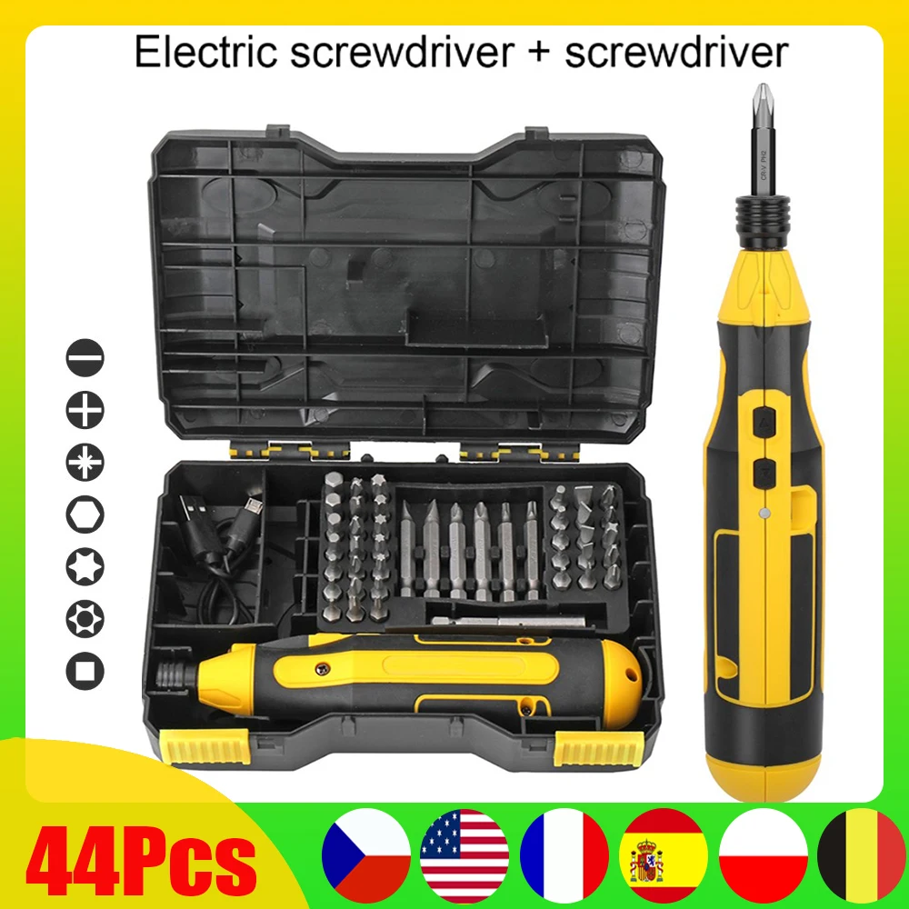 3.6V Electric Screwdriver Set USB Rechargeable Electric Cordless Screwdriver Drill Wireless Screwdriver Set Mini Hand Power Tool
3.6V Electric Screwdriver Set USB Rechargeable Electric Cordless Screwdriver Drill Wireless Screwdriver Set Mini Hand Power Tool