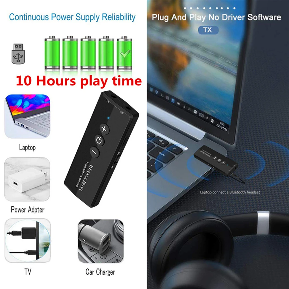 Портативный Bluetooth 5 0 RCA Aux 3 мм стерео передатчик приемник беспроводной