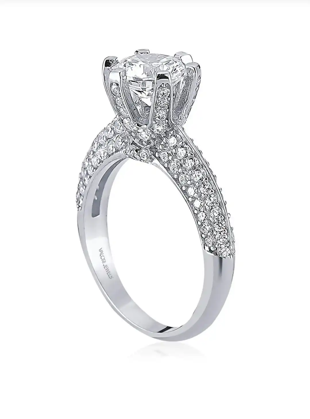 Valori Jewels 1.25 Carat Zircon Stone, Six Nail Filtered Design, Gold Color Silver Solitaire Ring.
Valori Jewels 1.25 Carat Zircon Stone, Six Nail Filtered Design, Gold Color Silver Solitaire Ring.