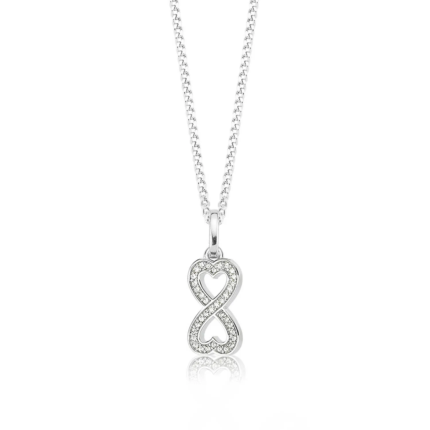 Valori Jewels Infinity, Zirconia White Gemstone, Rhodium Plated, Sterling Silver Charm Necklace
Valori Jewels Infinity, Zirconia White Gemstone, Rhodium Plated, Sterling Silver Charm Necklace