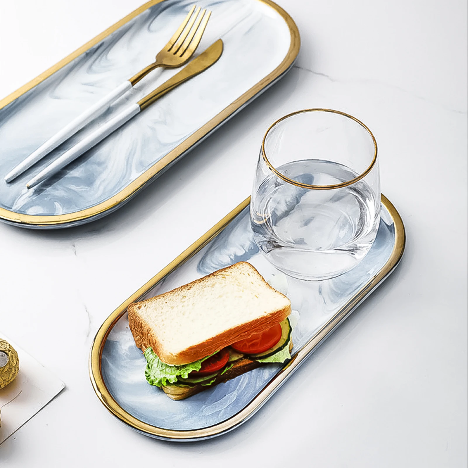 Luxurious Marble Ceramic Plate Nordic Creative Bread Dessert Plate Steak Plate Sushi Dish Breakfast Coffee Milk Sandwich Tray
Luxurious Marble Ceramic Plate Nordic Creative Bread Dessert Plate Steak Plate Sushi Dish Breakfast Coffee Milk Sandwich Tray