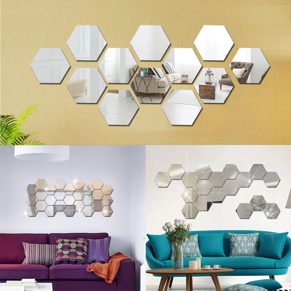 12 PCS Hexagon Acrylic 3D Mirror 4.6-26.5cm Wall Sticker Living Room Bedroom Home Decor DIY Mural Removable Room Art Ornament
12 PCS Hexagon Acrylic 3D Mirror 4.6-26.5cm Wall Sticker Living Room Bedroom Home Decor DIY Mural Removable Room Art Ornament