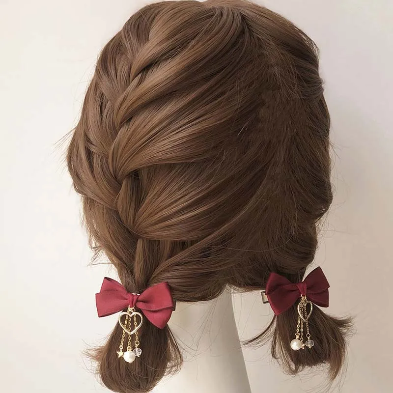 1 Pair Set Red Bow Hairpin with Pearl Pendant Pair Clip Children Girls Heart Cute Hairpin Ponytail Hair Accessories
1 Pair Set Red Bow Hairpin with Pearl Pendant Pair Clip Children Girls Heart Cute Hairpin Ponytail Hair Accessories