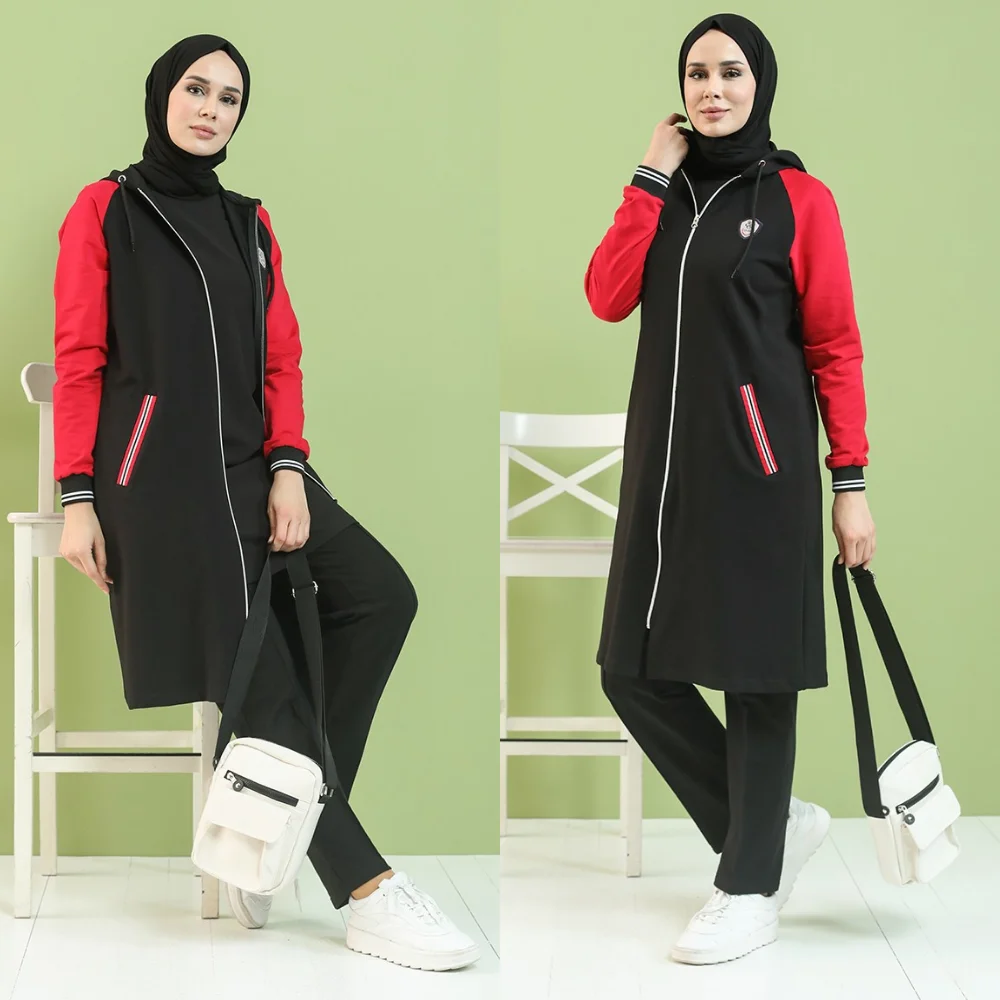 Sports Track Suits 2 Piece Muslim headscarf Turkey Arabia, Dubai Women's Fashion Trends for the New Season 100% Made in Turkey
Sports Track Suits 2 Piece Muslim headscarf Turkey Arabia, Dubai Women's Fashion Trends for the New Season 100% Made in Turkey