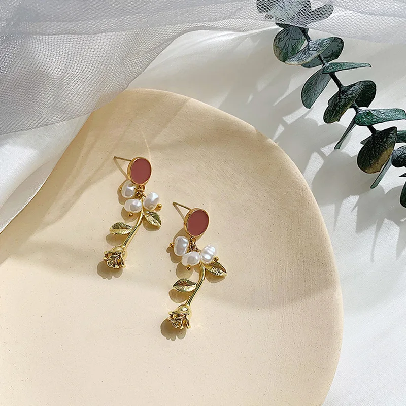 Fashion Vintage French Rose Flower Stud Earrings For Women Korean Green Cactus Enamel Earrings Temperament Wedding Jewelry Gifts
Fashion Vintage French Rose Flower Stud Earrings For Women Korean Green Cactus Enamel Earrings Temperament Wedding Jewelry Gifts