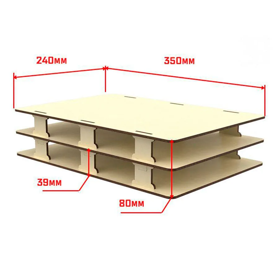 Set of 3 shelves for freezing dumplings Wood-plywood home dining room cooking transformer universal board | Канцтовары для офиса и