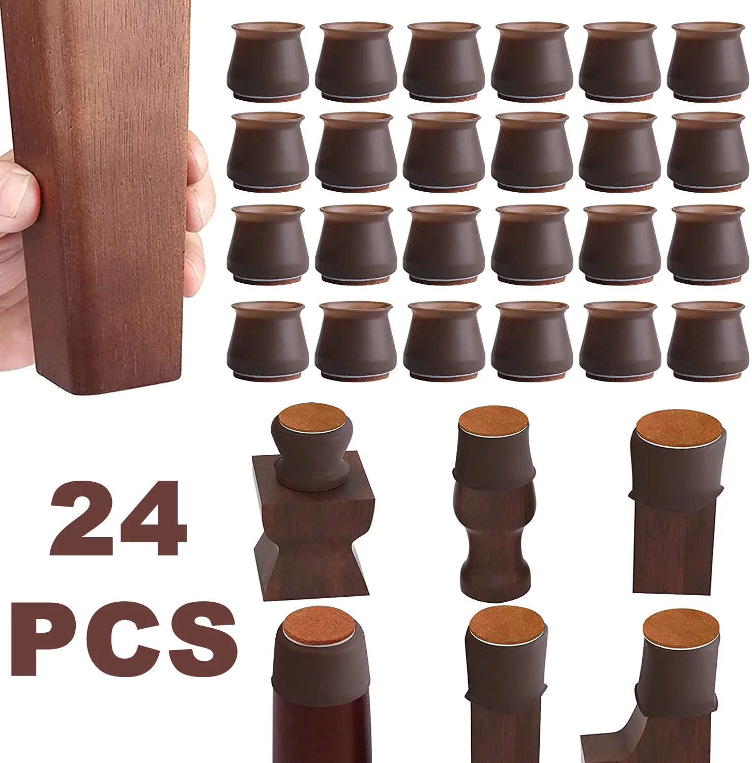 24pcs Silicon Chair Leg Covers Felt Bottom Soft Silicon Furniture Foot Protector Pads Anti-slip Table Legs Floor Protection Mat
24pcs Silicon Chair Leg Covers Felt Bottom Soft Silicon Furniture Foot Protector Pads Anti-slip Table Legs Floor Protection Mat