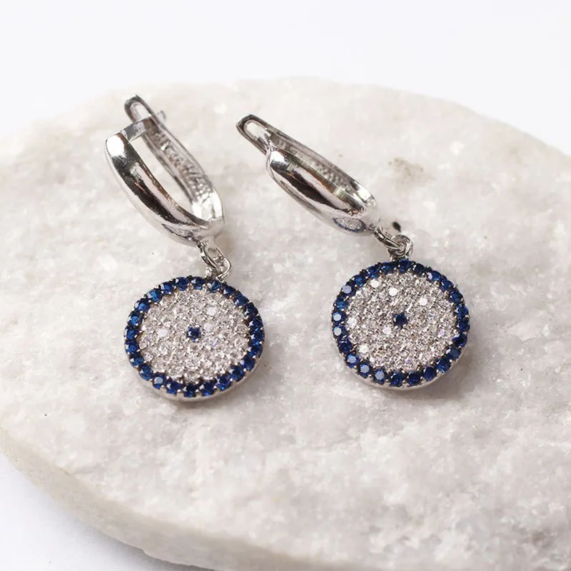 Women Handmade Blue Evil Eye Bead Zircon Earring, Handmade 925 Silver Woman Zircon Earring,Handmade Zircon Women Earring
Women Handmade Blue Evil Eye Bead Zircon Earring, Handmade 925 Silver Woman Zircon Earring,Handmade Zircon Women Earring