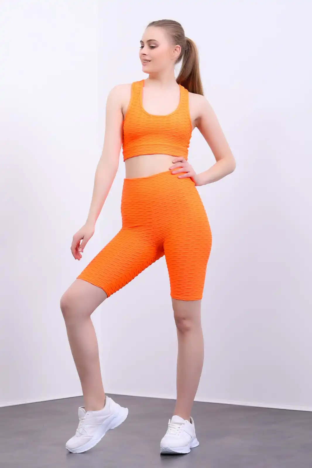 Women's High Waist Yoga Pants Tummy Control Slimming 2 pieces Orange Short Leggings Set Workout Running Lift Tights
Women's High Waist Yoga Pants Tummy Control Slimming 2 pieces Orange Short Leggings Set Workout Running Lift Tights