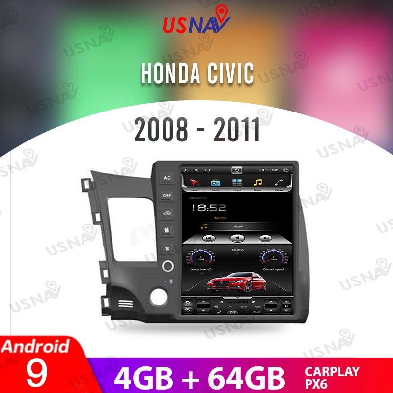 USNAV 12,1 "Android 9 экран в стиле Tesla для Honda Civic 2008-2011 Автомобильный DVD Мультимедиа GPS Navi головное устройство стерео Carplay Радио BT
USNAV 12,1 "Android 9 экран в стиле Tesla для Honda Civic 2008-2011 Автомобильный DVD Мультимедиа GPS Navi головное устройство стерео Carplay Радио BT