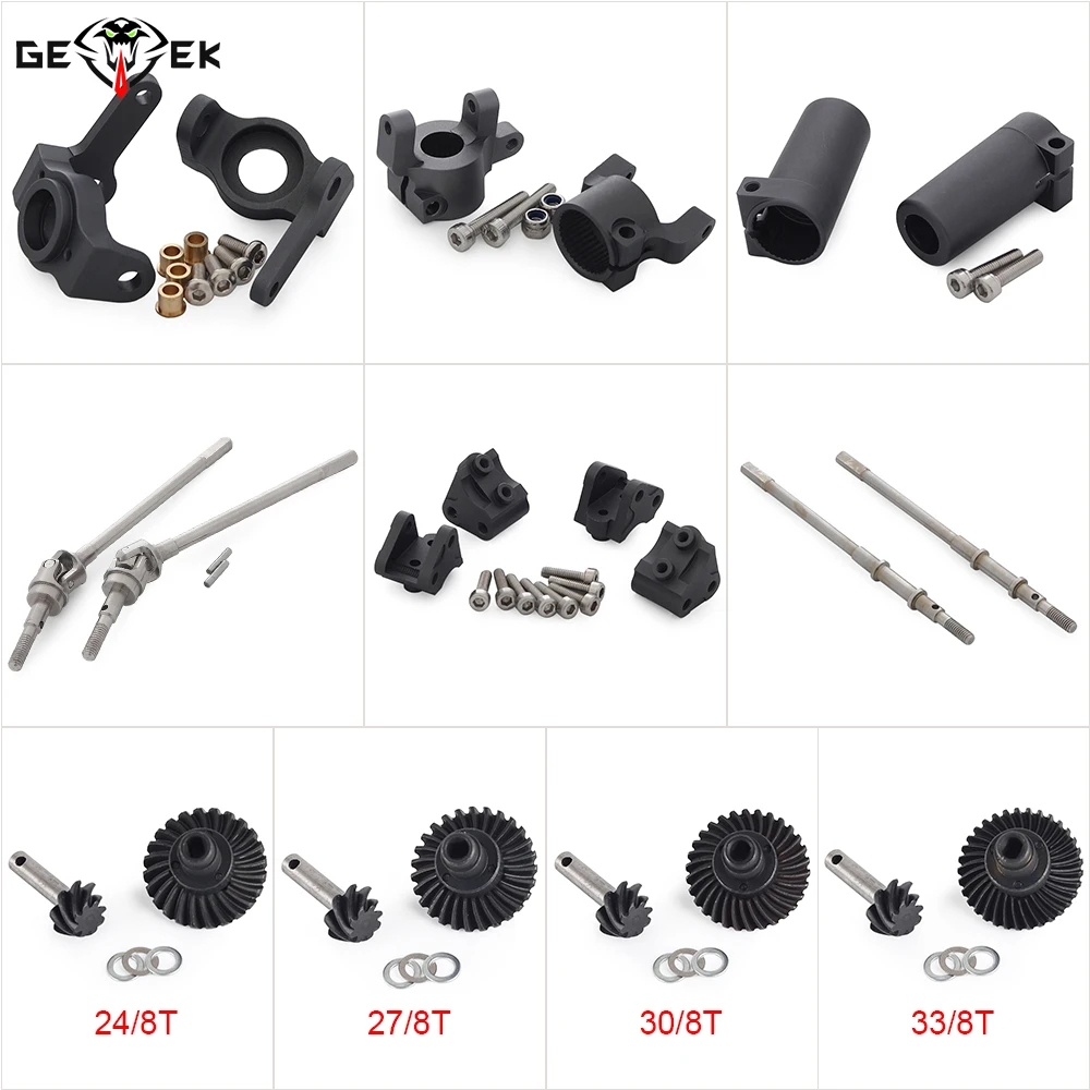 Axial SCX10 II AR44 Axle Upgrade Parts Bevel Gear Set Universal Shaft Steering Knuckles Bearing for 1/10 RC Crawler Car 90046
Axial SCX10 II AR44 Axle Upgrade Parts Bevel Gear Set Universal Shaft Steering Knuckles Bearing for 1/10 RC Crawler Car 90046