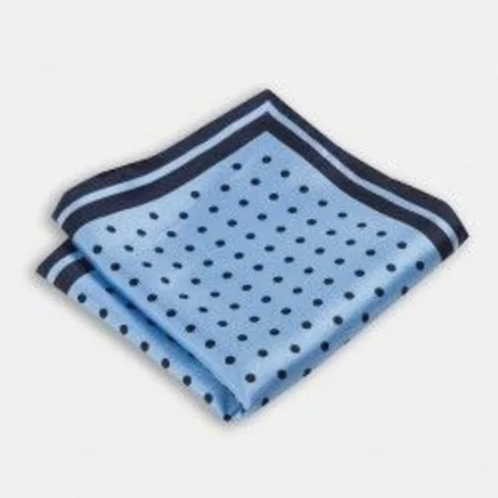 Navy blue Dot Print Blue Silk Handkerchief 67827258 
Navy blue Dot Print Blue Silk Handkerchief 67827258
