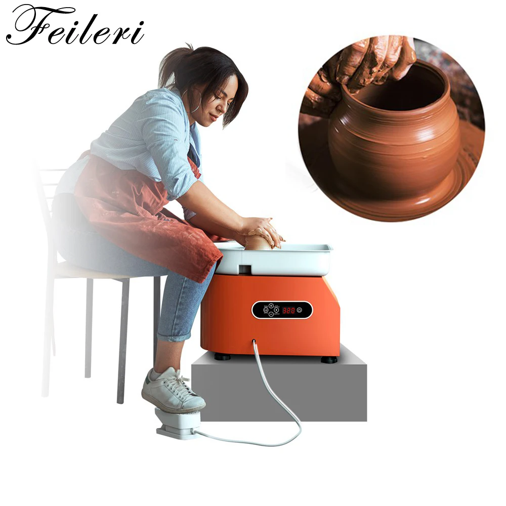 Electric Pottery Machine Ceramics Wheel Automatic Turntable LCD Display Pottery Ceramic Working Polymer Clay Tools Power 350w
Electric Pottery Machine Ceramics Wheel Automatic Turntable LCD Display Pottery Ceramic Working Polymer Clay Tools Power 350w