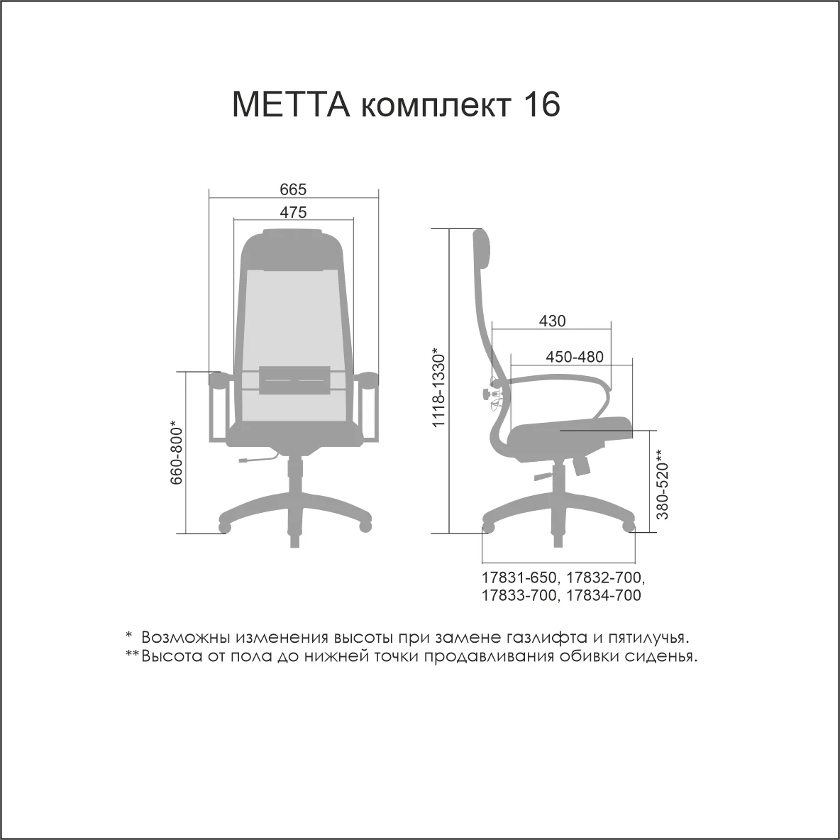 МЕТТА-16/подлокотники 101/основание 001 | Мебель