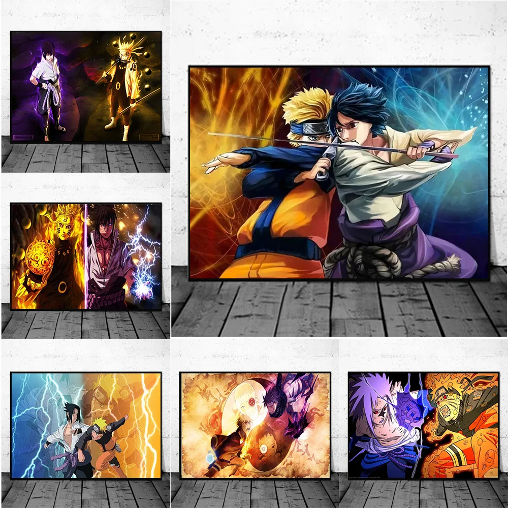 Japanese Anime Cartoon Naruto Sasuke Character Fighting Canvas Painting Wall Art Poster Print Picture Living Home Decor Cuadros
Japanese Anime Cartoon Naruto Sasuke Character Fighting Canvas Painting Wall Art Poster Print Picture Living Home Decor Cuadros