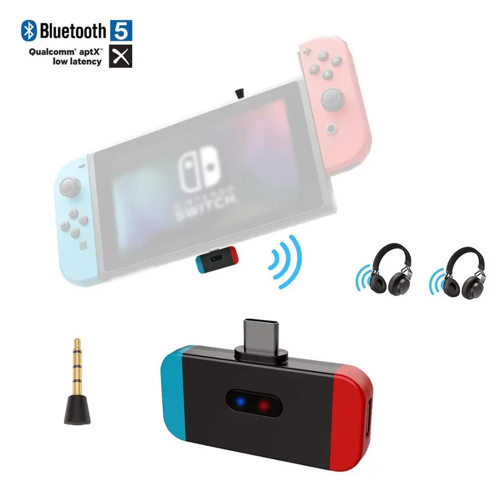 Портативный Bluetooth 5 0 usb type C Aptx аудио передатчик с низкой задержкой беспроводной