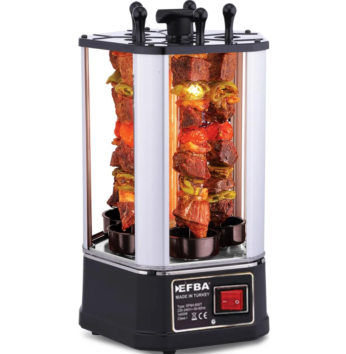 

Kitchen electric kebab grill, grilled barbecue electric grill meat skewer, chicken, liver skewer maker grill, ceramic resistant